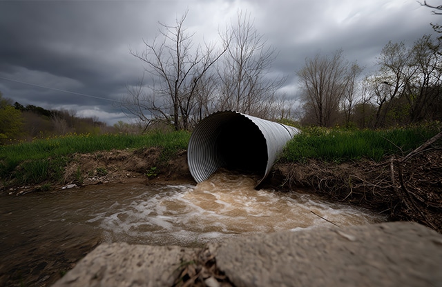 corrugated metal drainage pipe