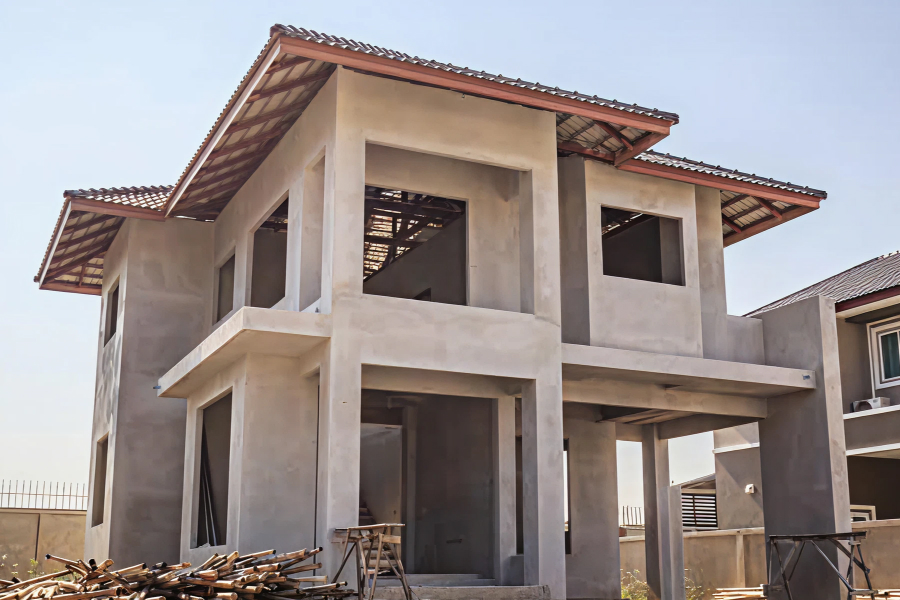 modern upscale residential home construction